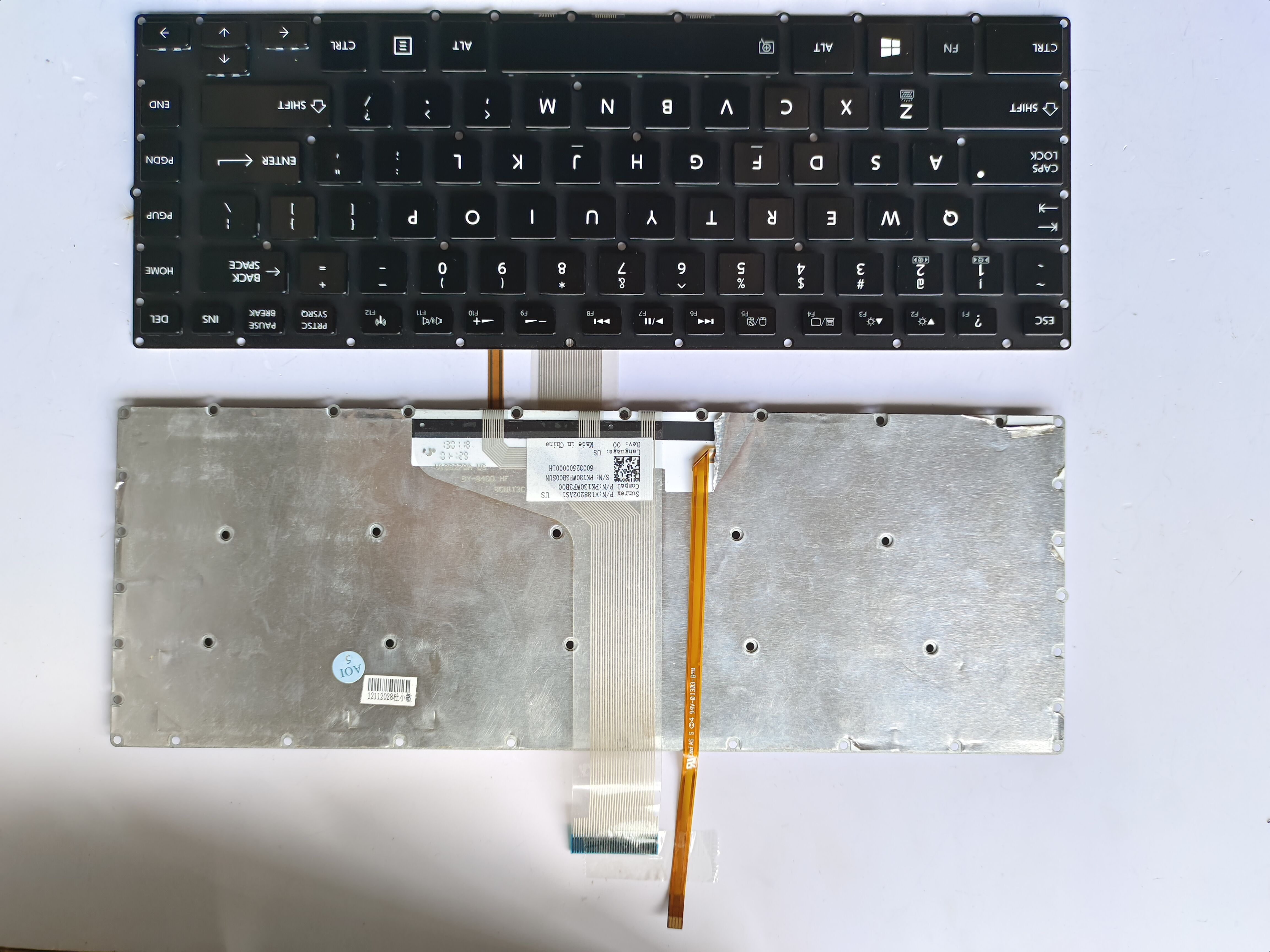 Picture of New Replacement Laptop Keyboard For TOSHIBA L40-B GLOSSY BLACK Backlit US Layout
